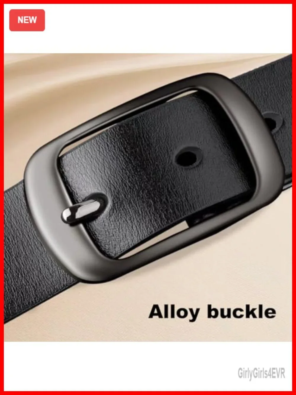Genuine Leather Belts for Women 2-Pack Classic Pin Buckle